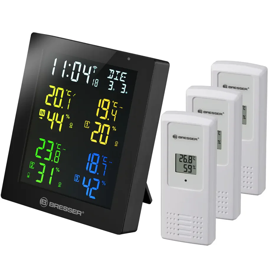 Weather Station Bresser Climatemp Hygro Quadro with three sensors