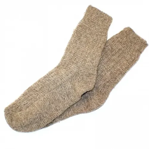Socks knitted from camel wool. Thin, men