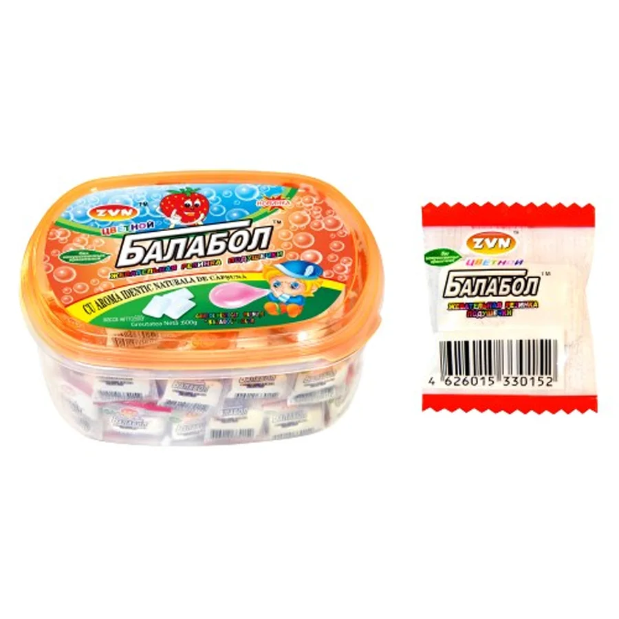 Chewing gum «Color Balabab» with strawberry taste
