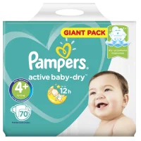 Подгузники Pampers Active Baby-Dry 10–15 кг, размер 4+, 70 шт.