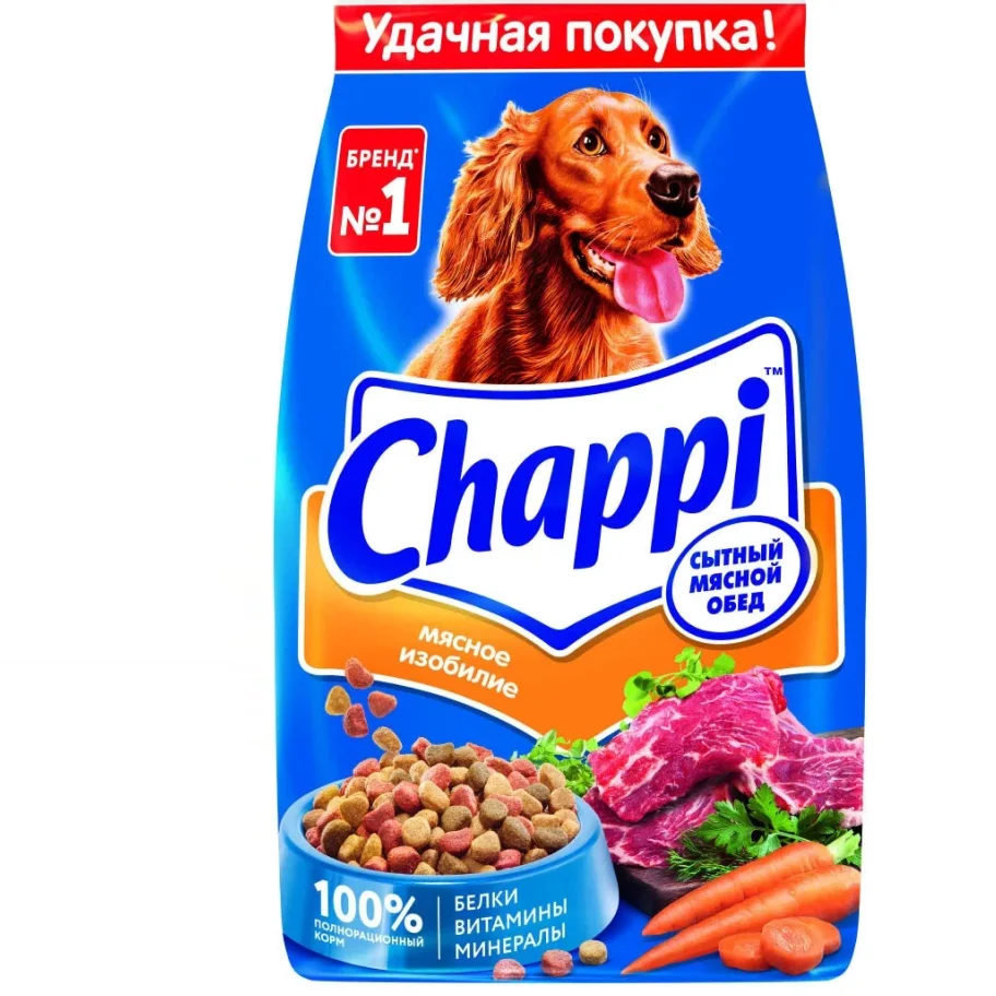 Корм для собак CHAPPI Сытный мясной обед Мясное изобилие