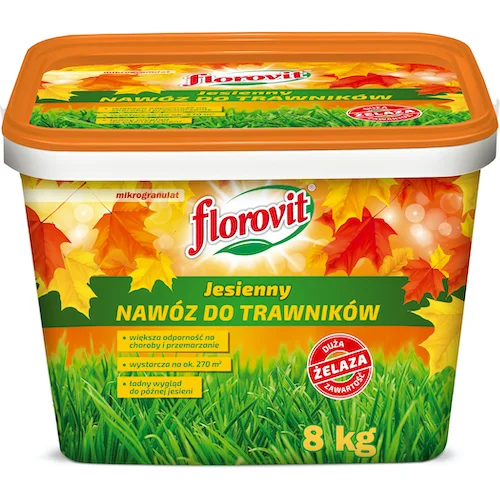 Удобрение Florovit осеннее для газонов, 8 кг, гранулы