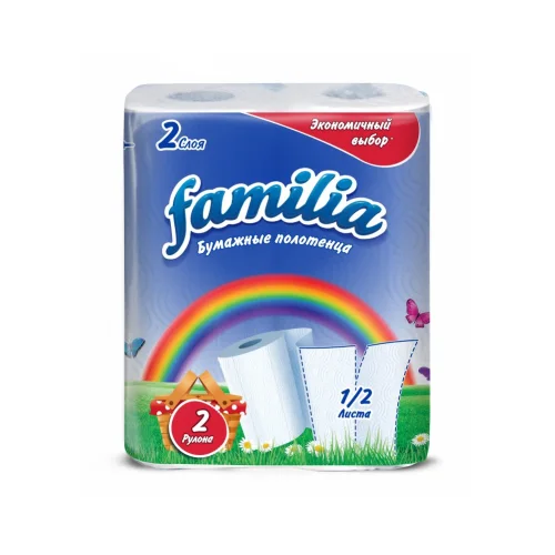Familia Rainbow Paper Towels 2 layers 2 rolls