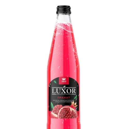 Газированный напиток LUXOR Гранат, стекло, 12 шт. по 0,5 л