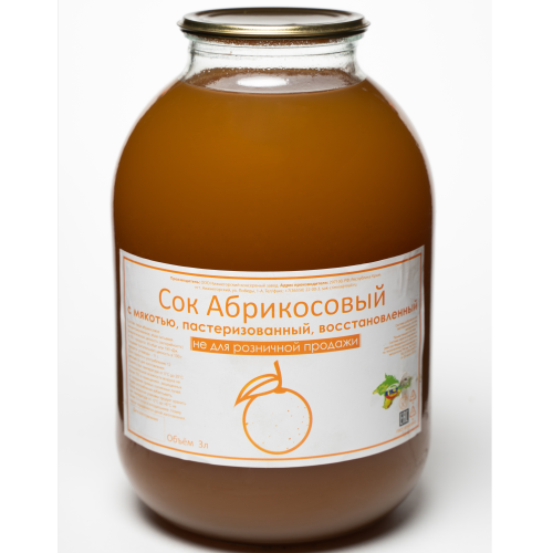 Apple-apricot juice reconstituted
