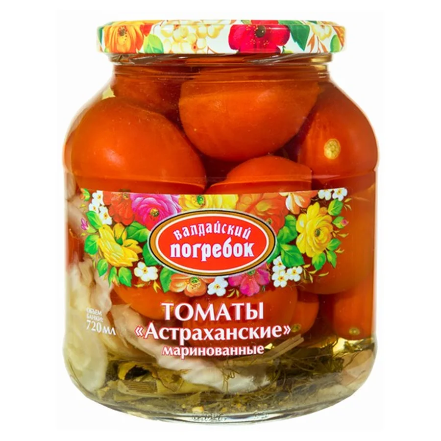 Tomatoes "Astrakhan" marinated