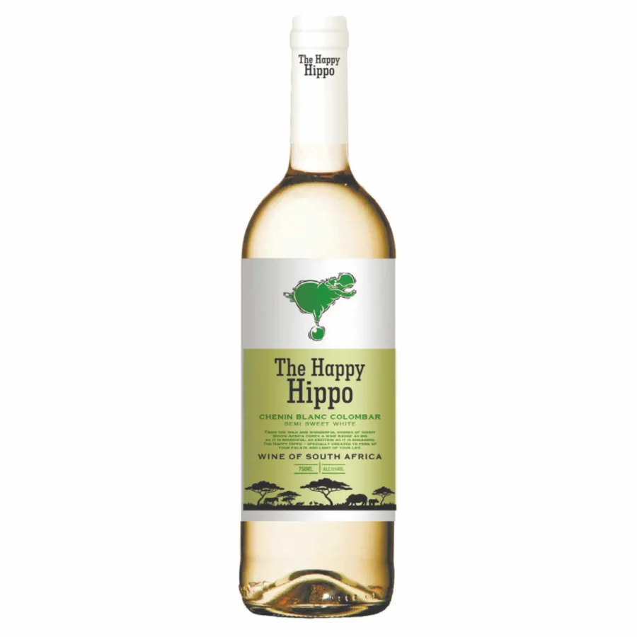 Wine protected name of the origin of the region Western Cape White Heppi Hippo Chenin Blanc - Colombar («The Happy Hippo« Chenin Blanc-Colombar) Semi-sweet