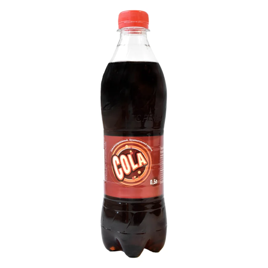 Non-alcoholic, highly carbonated drink with the taste of "Cola" 0.5 liters
