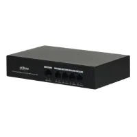 DAHUA DH-PFS3005-4ET-36 5-портовый неуправляемый коммутатор с РоЕ, 4xRJ45 100Mb PoE, 1xRJ45 100Mb, суммарно 36Вт, коммутация 1 Гбит/с, MAC-таблица 1К, металл