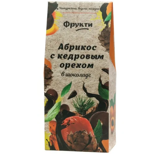 Fruit "Apricot with pine nuts" in chocolate, 120g