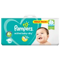 Diapers PAMPERS ACTIVE BABY-DRY 10-15 kg, size 4+, 120 pcs.
