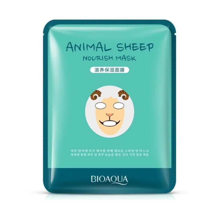 Маска для лица тканевая Animal Face Sheep осветляющая Bioaqua
