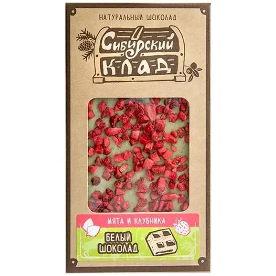 White chocolate Mint and strawberry 100 g Siberian Treasure