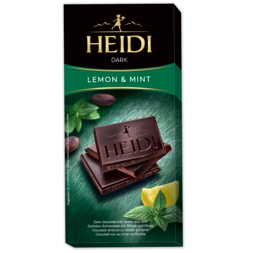DARK CHOCOLATE Mint and Lemon dark 20 x 0.080kg (Heidi)