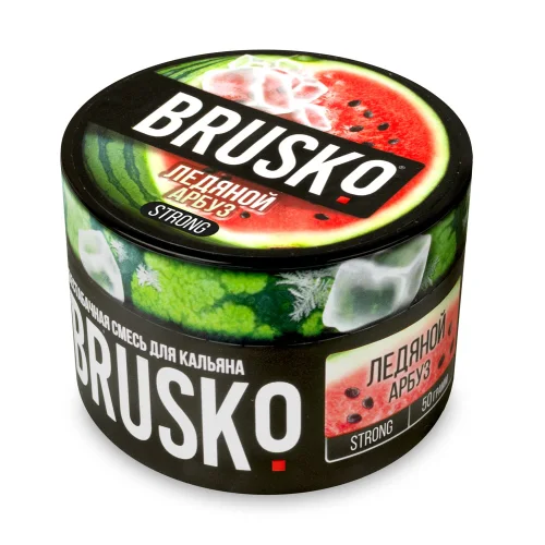 Tobacco-free mixture for hookah BRUSKO, 50 g, Ice watermelon, Strong