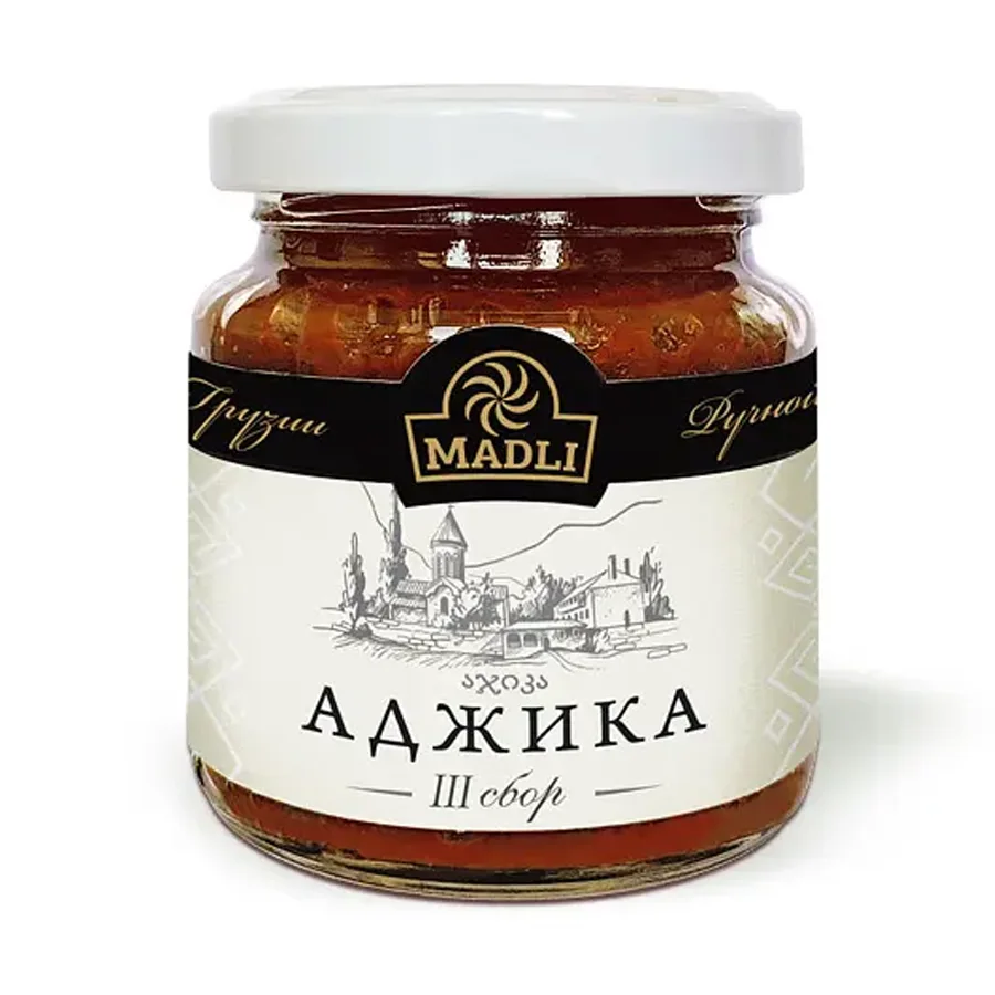 Adjika of Abkhazia. The seasoning is spicy 