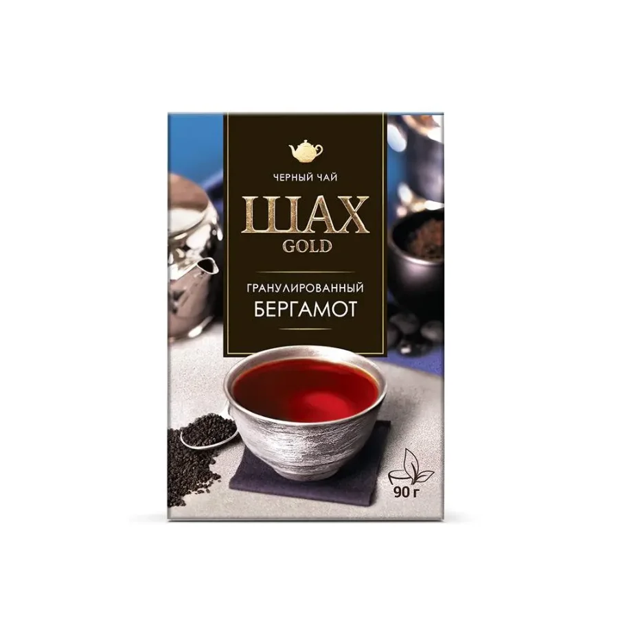 Tea «Shah» Gold Bergamot Gran. Chern. 90g (* 39pcs) -1