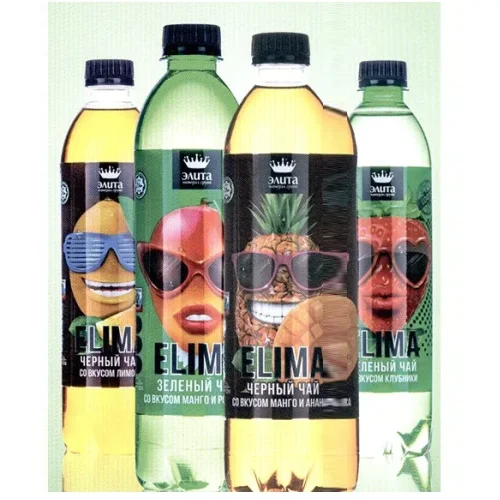 Non-alcoholic non-carbonated drink "Black tea with mango and pineapple flavor" "ELIMA", PET, 12 pcs. 0.55 l