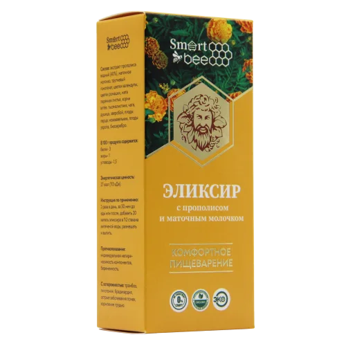 Herbal elixir with propolis and royal jelly "Comfortable digestion"