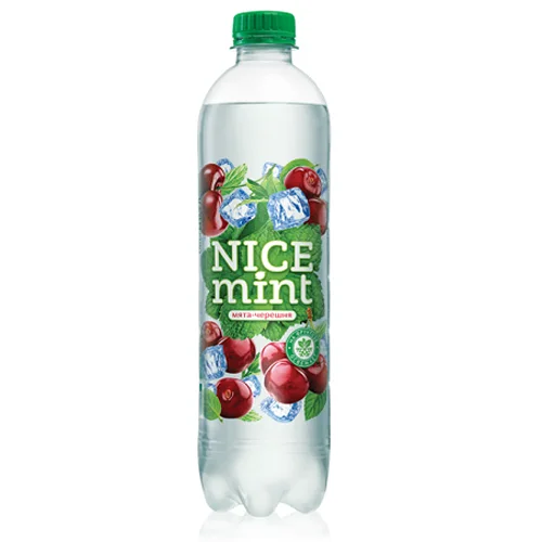 Non-alcoholic beverage carbonated on fructose with mint and cherry aroma