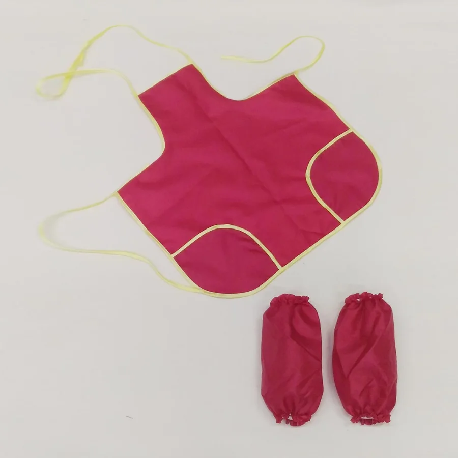 Children's apron with armbands r-r 110-134, color red
