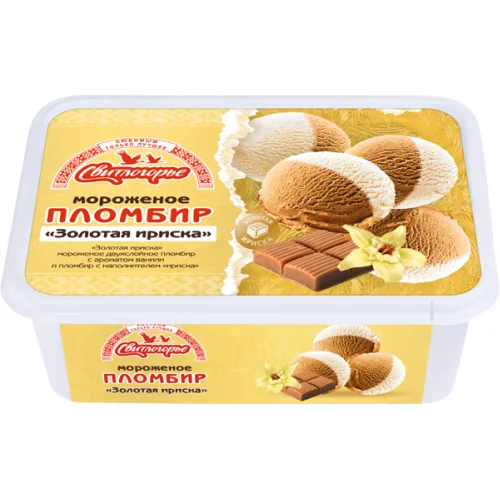 Svitlogorye double-layer ice cream Golden toffee 15%