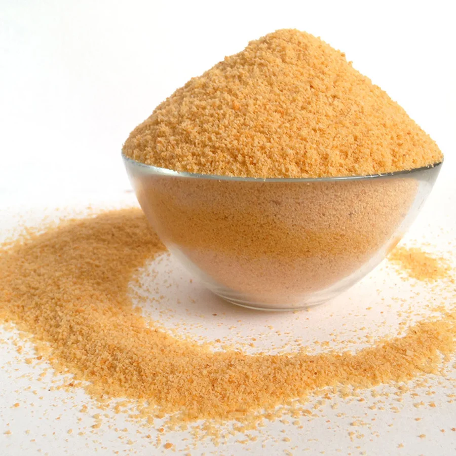A mixture of bread crumbs with paprika 1-2 mm