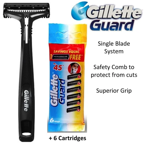 Gillette Guard Shaving machine + 6 cassettes