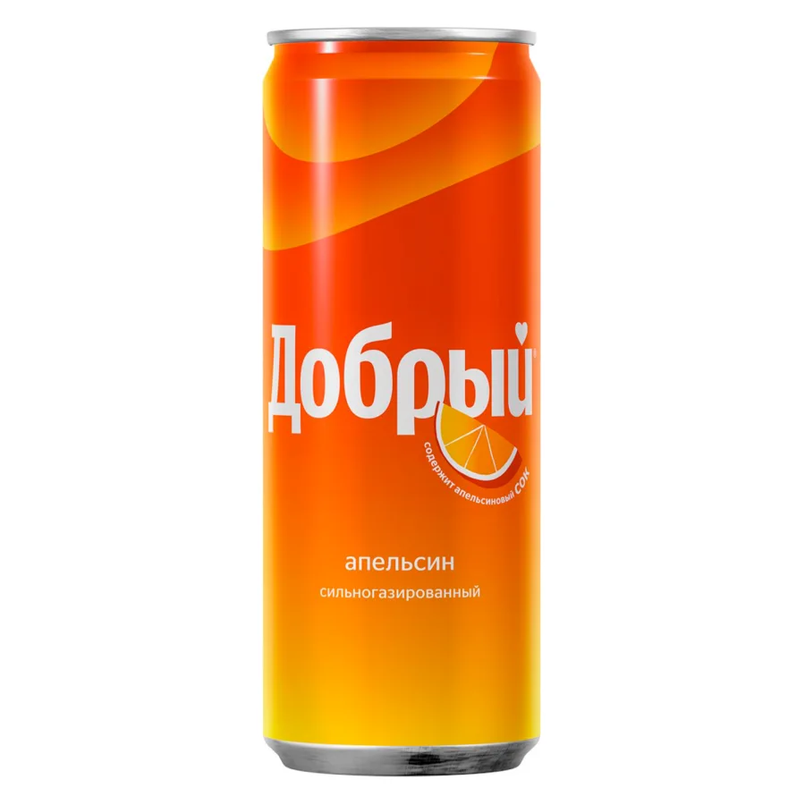 Напиток Добрый, Апельсин, ж/б 0.33 л