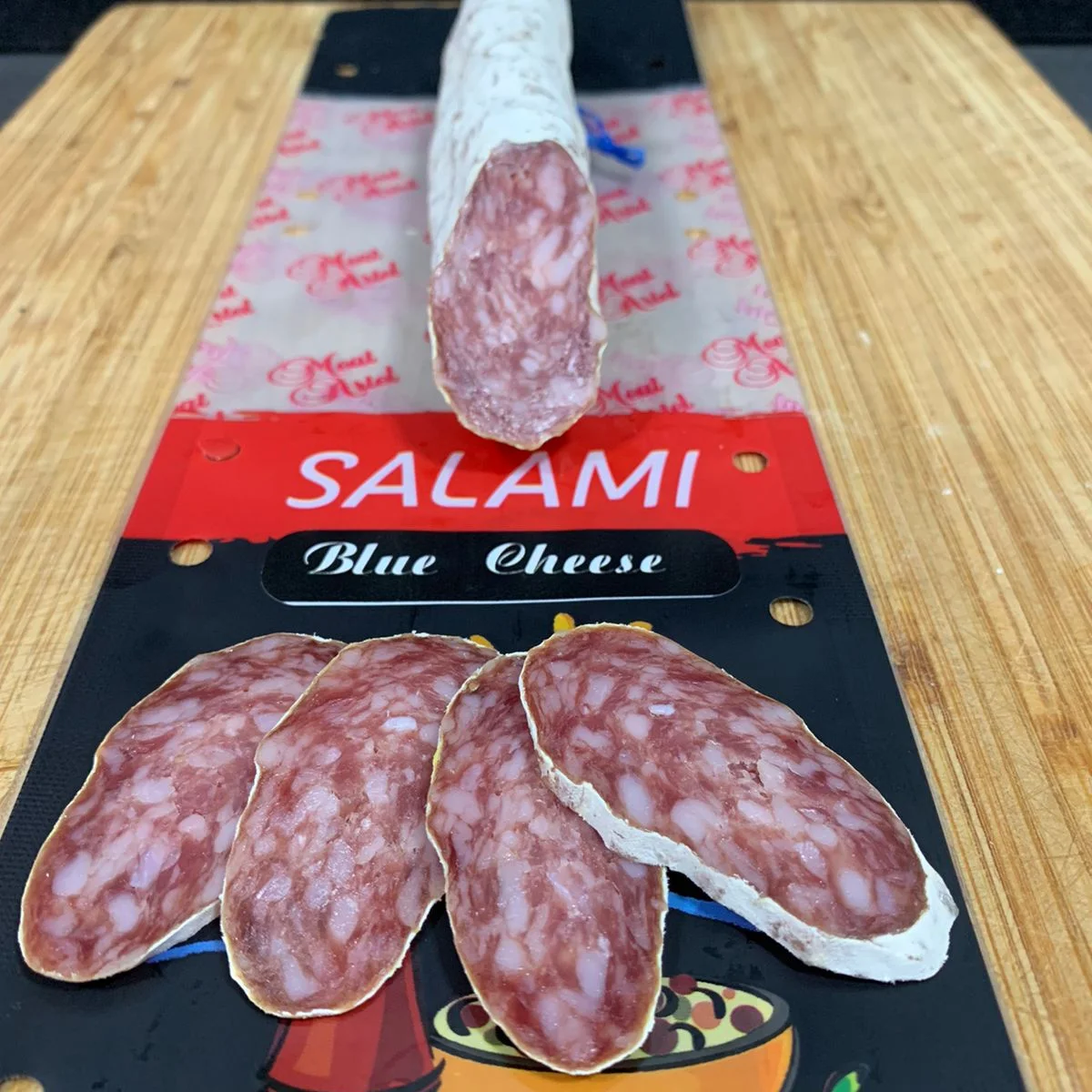 Salami Blue Cheese Salame Blue Cheese pork cured sausage with natural cheese with blue mold