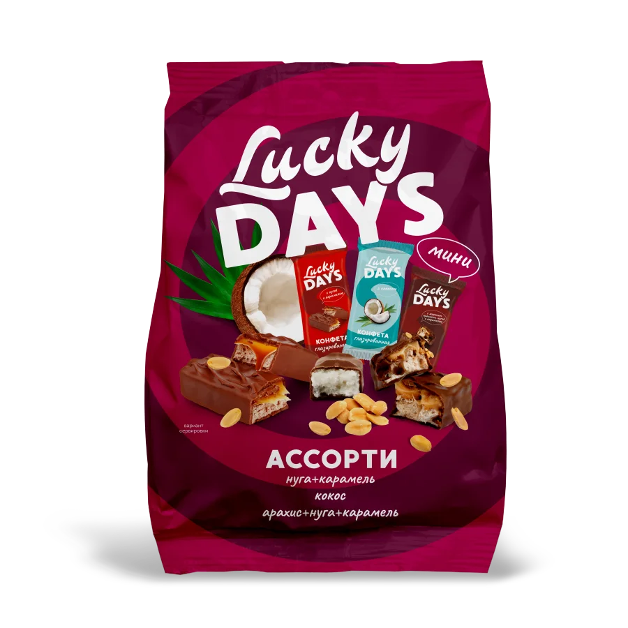 LUCKY DAYS Candy mix nougat/kar/arach/kok 350g