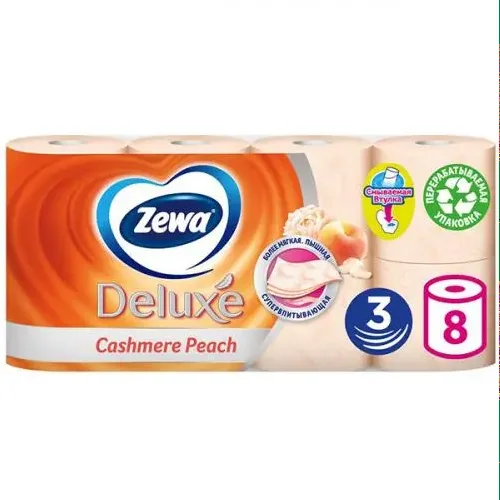 Zeva Deluxe 3-layer toilet paper with peach flavor 