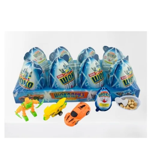 Egg shockproof Maxi for boys with toy, chocolate-dairy paste and cookies
