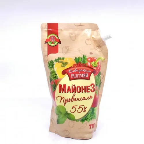 Mayonnaise Provence 55% d / n 700g (* 10) GOST TM Siberian ragble