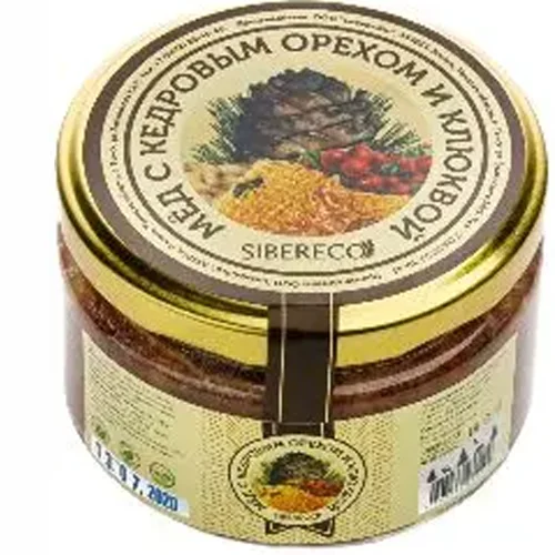 Honey with pine nuts and cranberries 220ml/250g