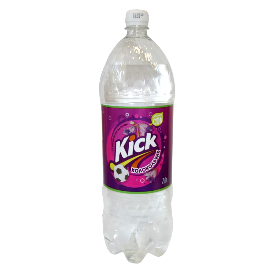 Газированная вода KICK Колокольчик 2л, содержит сок 