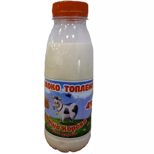 Milk grained «our cow« 4% in PET bottle