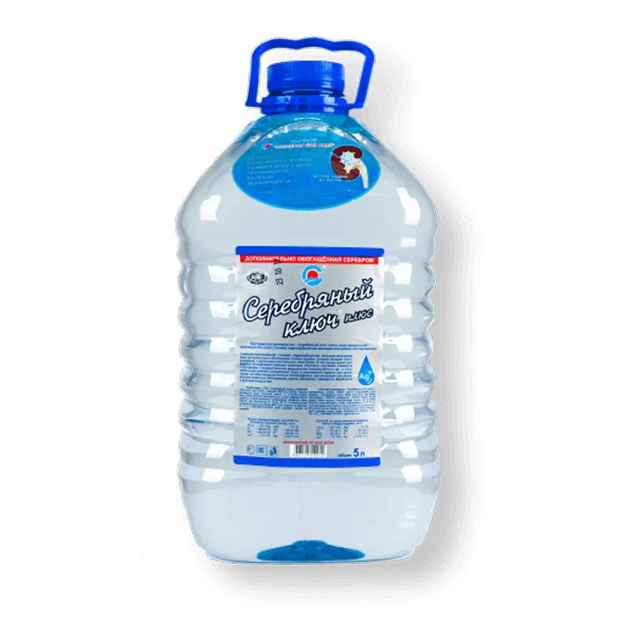 Mineral water with a high silver content of 5 liters