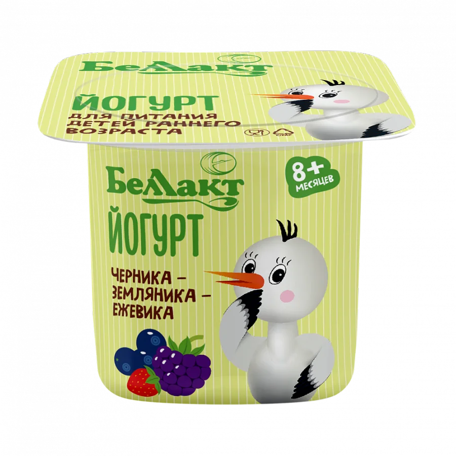 Yogurt for children "Bellakt" with filling "Blueberry-strawberry-blackberry" 3.0% in a glass of 100 g