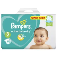 Подгузники Pampers Active Baby-Dry 6–10 кг, размер 3, 90 шт.