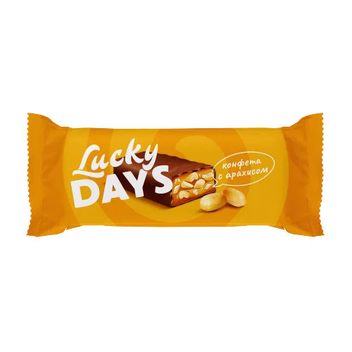 LUCKY DAYS Caramel candies with peanuts