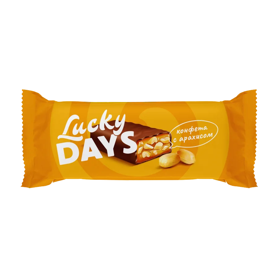 LUCKY DAYS Конфеты карамельные с арахисом