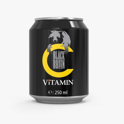 BLACK BRUIN Энергетический напиток с витамином С 250 ML Ж/б
