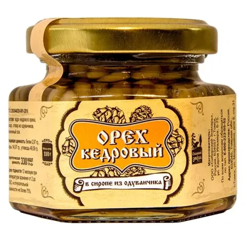 Pine nut kernel in dandelion syrup 110 g Siberian Medicine Man