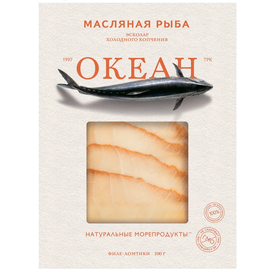 Cold-smoked oily fish fillets-slices in/in 100g