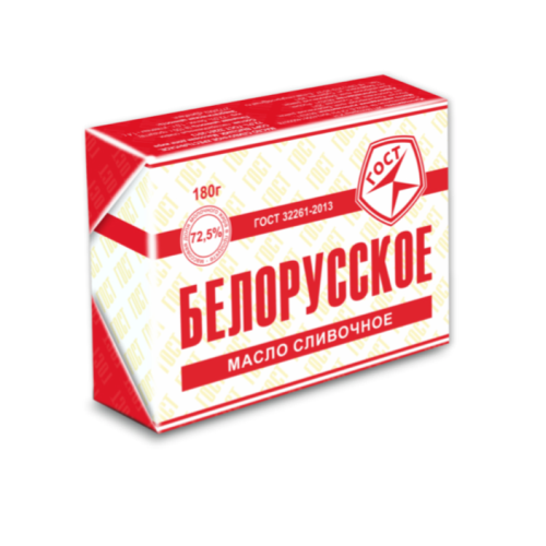 Масло слив. в/с Белорусское 72,5% 180 гр
