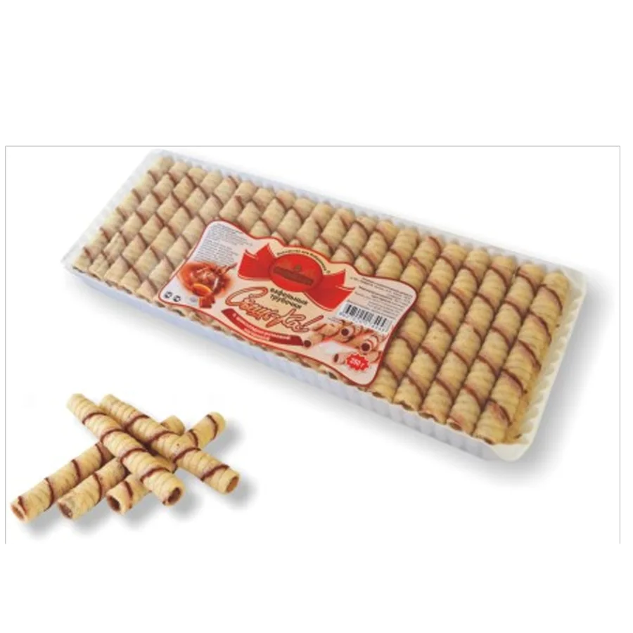 Waffle tubes «Eat!» With chocolate-roller filling