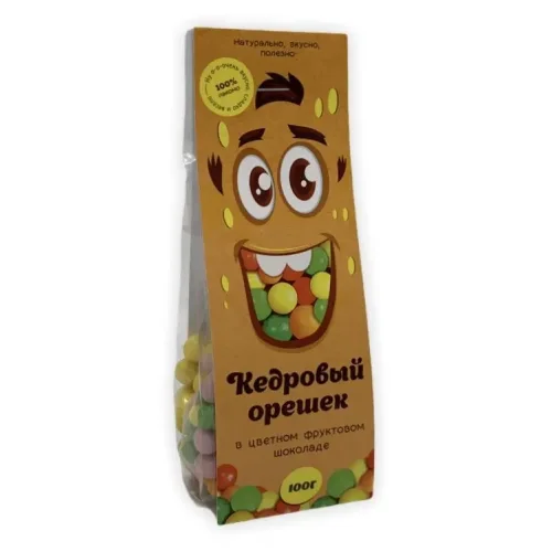 Cedar Jelly beans in Colored fruit chocolate, 100g