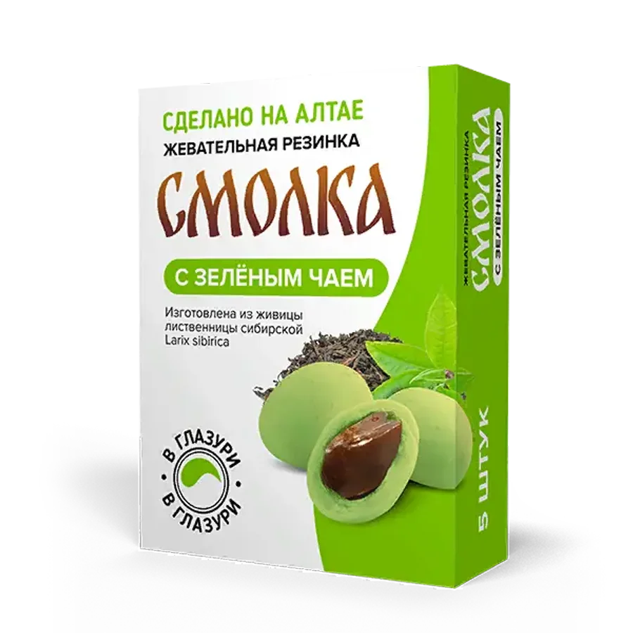 Смолка с зеленым чаем в глазури/ АлтайФлора