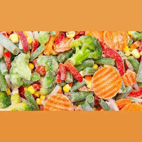 Mixed frozen vegetables and fruits
